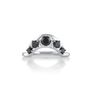 Marrow Fine Jewelry Black Diamond Crescendo Stacking Band [White Gold]