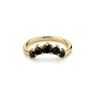 Marrow Fine Jewelry Curvy Black Diamond Five Stone Headdress [Yellow Gold]