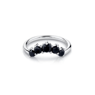 Marrow Fine Jewelry Curvy Black Diamond Five Stone Headdress [White Gold]