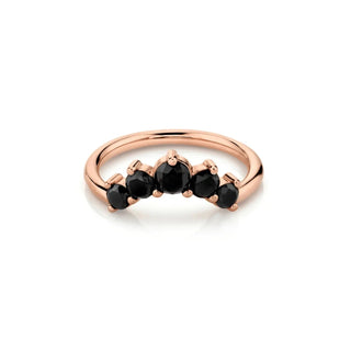 Marrow Fine Jewelry Curvy Black Diamond Five Stone Headdress [Rose Gold]