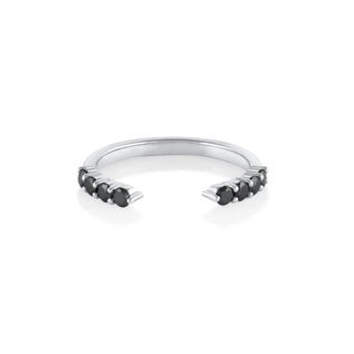 Marrow Fine Jewelry Black Diamond Cosmic Light Open Shank Band [White Gold]