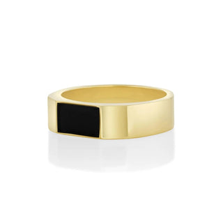 Marrow Fine Jewelry Elton Enamel Men's Band [Yellow Gold side]