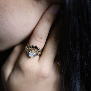 2.00ct lab-created diamond Sempre ring, Til Death World x Sammi Jefcoate, styled in a ring stack