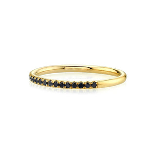 Marrow Fine Jewelry Black Diamond Half Eternity Pavé Band [Yellow Gold side]