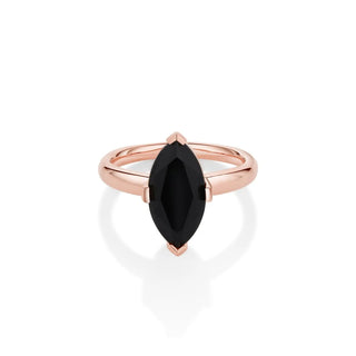 Black Onyx Noelle Ring [Rose Gold]