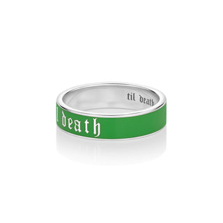 scheele's green til death enamel band [White Gold]