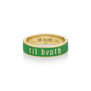 scheele's green til death enamel band [Yellow Gold]