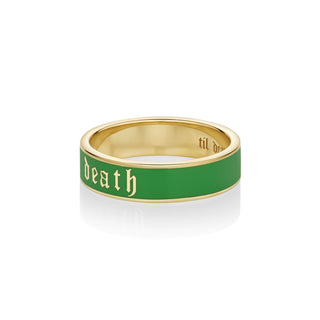 scheele's green til death enamel band [Yellow Gold]