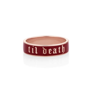 the til death enamel band - 6mm [rose gold]