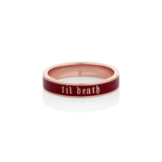 the til death cherry mocha enamel band - 4mm