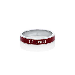 the til death cherry mocha enamel band - 4mm