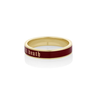 the til death enamel band - 4mm side view