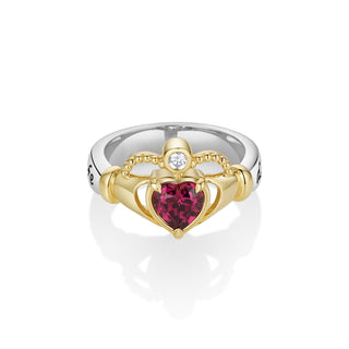 rhodolite gold & silver sempre ring