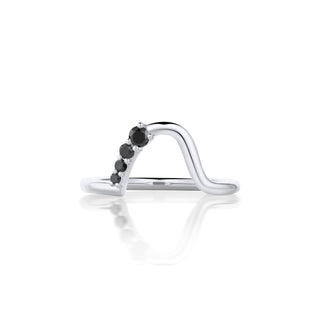 Black Diamond Mini Lucy Wave Band in white gold