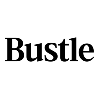 Black 'Bustle' logo on a white background