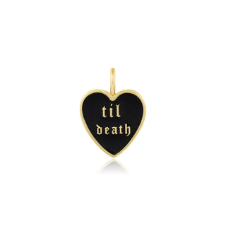 til death enamel heart charm