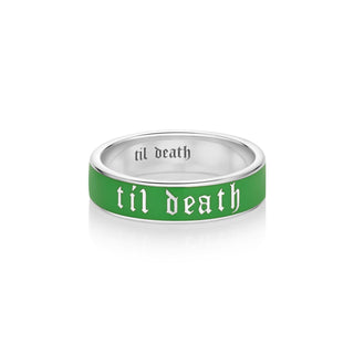 scheele's green til death enamel band [White Gold]